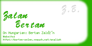 zalan bertan business card